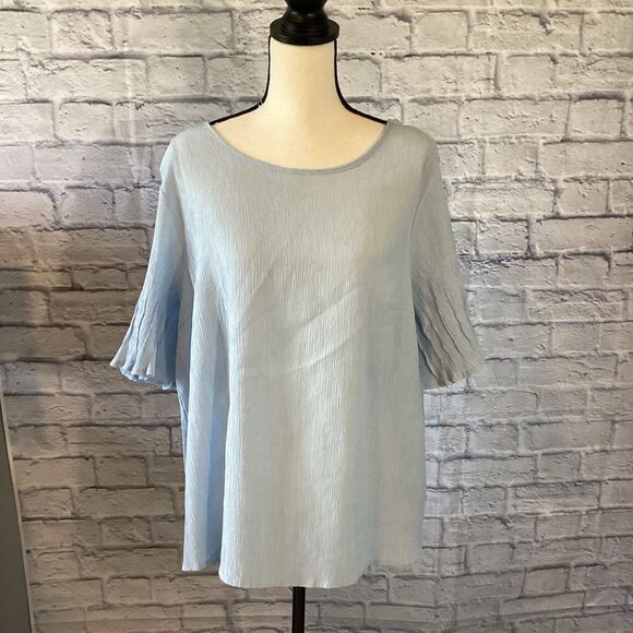 SHEIN Tops - Shein Curve - Light Blue Women's Top - 3XL